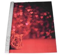 ABOOFAN Red Rose Romantic Style for Valentine's Day Vinyl Backdrop Multifunction Photo Background Photography and Party Decorations Suitable for Living Room and Bath Curtain Use