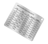 ABOOFAN Refrigerator Magnet with Measurement Conversion Stainless Steel Kitchen Conversion Chart Small Measure Equivalents Chart and Easy to Read Scale for Cooking and Baking in Kitchen