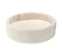 ABOOFAN Replacement Cat Tree Hammock Bed for Small Pets round Beige Fleece Cushion with Wood Frame Universal Compatibility for Indoor Cat Tree Towers Comfortable and Elegant