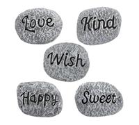 ABOOFAN Resin Pebbles 5pcs Multi-functional Fish Tank Decorations Featuring Chic Style and Creative Design for Use in Crafts and Gardens