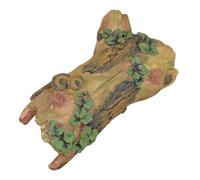 ABOOFAN Resin Tree Trunk with Versatile Use Reptile Hideout for Snakes and Reptiles, Easy to Clean Snake Hide Habitat Decor for Gecko and Aquarium Tanks