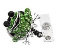 ABOOFAN Retractable Design Badge Reel Pediatric with Rhinestone Swan Lightweight Sturdy Material Id Card Holder Use and Suitable for Medical Staff and Trade Show