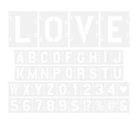 ABOOFAN Reusable Large Letter Stencil Kit Pet Templates for Wall Painting DIY Art Craft with Alphabet Symbols Use Spray Painting Stencils for Custom Drawing and Creative Projects