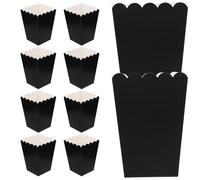 ABOOFAN Reusable Popcorn Boxes Paper 50Pcs Black Cardboard 4.21X2.16In Party Snack Containers for Weddings Festivals Movie Nights