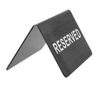 ABOOFAN Reusable Stainless Steel Reserved Table Sign with Double-sided Vshaped Structure, Lightweight Modern Tent Sign for Birthday Party and Church Pew Seating
