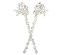 ABOOFAN Rhinestone Heel Appliques and Tidy Hand-stitched Edges 2pcs Crystal Bridal Shoe Accessories with Thick Underlying Cloth for Weddings and Special Occasions for Heels