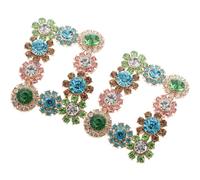 ABOOFAN Rhinestone Shoe Accessory Clips Easy to Install and Remove for Women 2pcs Elegant Crystal Bridal Shoe Jewels with Aluminum Alloy Material for Banquets and Birthdays