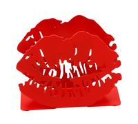 ABOOFAN Romantic Red Lip Iron Napkin Holder Metal Tissue Storage Stand Kitchen Table Organizer Decorative Paper Tissue Dispenser for Home Dining