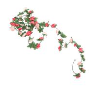 ABOOFAN Rose Garland Artificial Wreath Hanging Flower Garland Delicate Arch Flower Wedding Flowers Garland Garden Banner Rose Vine Silk Cloth Twine Spring and Autumn Garden Pink