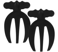 ABOOFAN Salad Hands,2pcs Salad Server Salad Claws Reusable Salad Forks for Tossing and Serving Salad, Pasta Fruit Kitchen Supplies Black