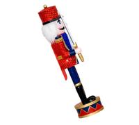 ABOOFAN Sequined Wooden Nutcracker Figurine Handcrafted Christmas Wood Soldier Ornament Elegant Holiday Party Decoration Collectible Pastel Nutcracker for Winter Table Centerpiece