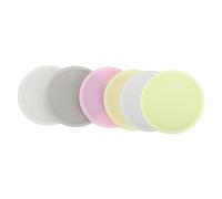 ABOOFAN Set of 6 Silicone Drinks Coasters with Heat Insulation and Luminous Features, round Non-slip Coasters for Home and Hotel Use, Glow the Dark Fluorescent Drink Mats Random Color