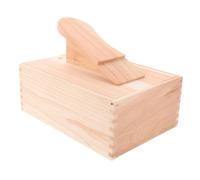 ABOOFAN Shoe Shine Wooden Case with Simple Sleek Look and Wide Opening, Storage Box for Shoe Brushes and Cream, Modern Minimalist Style for Home and Office, Size 28x20x20cm