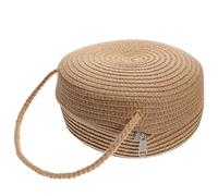 ABOOFAN Shoulder Bag Summer Beach Purse Khaki Straw Woven with Roomy Interior and Easy to Carry Design for Women for Traveling and Outdoor Activities