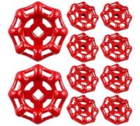 ABOOFAN Shutoff Handle Fitting Gate Ball Hand Wheel Cast Iron 10pcs Red with Flat Bottom, Reliable Sealing and Easy to Open/Close for Industrial Valve Applications