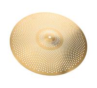 ABOOFAN Silent 16-inch Gold Drum Cymbal Mute Pad for Practice Low Volume Jazz Hi-hat Cymbals Replacement Quiet Drum Accessory and Home Use