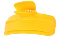ABOOFAN Silicone Pour Soup Funnel for Bowls and Pans, Flexible and Spill-preventing Kitchen Gadget round Edge and Duckbill Design, for Cooking and Reusable in Yellow Silicone