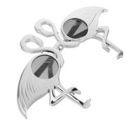 ABOOFAN Silver Flamingo Shape Sunglasses for Adults with UV Blocking and Dust Protection, Funky Abs Material Eyewear for Summer Carnivals and Hawaiian Novelty Parties