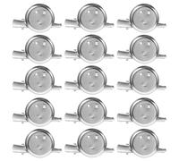 ABOOFAN Silver Iron Brooch Pin Backs Decorative and Chic Pin 40pcs with Rounded Corners and Firm Grip Brooch Accessories for Clothing or Backpacks, Brooch Accessories for Women