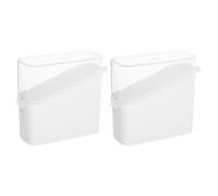 ABOOFAN Sliced Cheese Storage Containers with Clear Lids, 2pcs Plastic Butter Blocks Cow Cheese Slice Storage Box Airtight Cheese Container for Refrigerator Fruit Vegetable