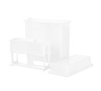 ABOOFAN Slot Microscope Slide Staining Rack with Ventilated Drying Board and Jar for Lab Use Thickened Plastic Holder Ensuring Stable Sample Drying and Easy Cleaning