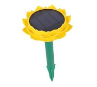 ABOOFAN Solar Powered Waterproof Outdoor Wireless Speaker Portable Music Player Garden Courtyard Lotus Shape Yellow Suitable for Buddhist Songs