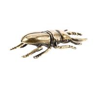 ABOOFAN Solid Brass Beetle Figurine Vintage Animal Sculpture Feng Shui Collectible for Wealth and Property Untarnished Bronze Decoration Home and Office