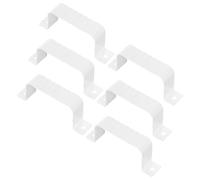 ABOOFAN Square Water Pipe Metal Downspout Straps 6Pcs Weather-Resistant Fixing Clips for Secure Rainwater Management in Commercial and Residential Use