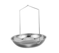 ABOOFAN Stainless Steel Dial Hanging Scale Pan with Chain Industrial Weighing Scoop for Food Fruit and Grocery Fit Pocket Spring Scale Pan Accessory