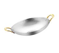 ABOOFAN Stainless Steel Korean Cooking Pot Double Handle Heat Resistant Kitchen Supply Small Pan for Home Restaurant Use Safe Carrying