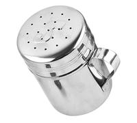 ABOOFAN Stainless Steel Spice Container with Handle, Portable Metal Salt and Pepper Shaker Bottle, Easy to Carry and Seal, for Kitchen and BBQ Use, Lightweight Silver Seasoning Bottle