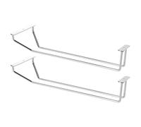 ABOOFAN Stainless Steel Wine Glass Rack under Cabinet Holder for Kitchen and Bar Stemware Storage Organizer for Wine Cocktail Martini Glasses