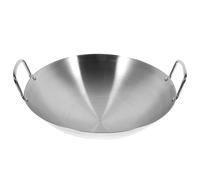 ABOOFAN Stainless Steel Wok Chinese Stir Fry Pan Wok Stir Nonstick Frying Pan Double Handle Large Skillet Stainless Steel Pot Jaese Big Non Stick