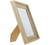 ABOOFAN Standing Photo Frame Wooden Picture Frame in Khaki for Counter and Tabletop Use Simple Style to Preserve and Protect Photographs