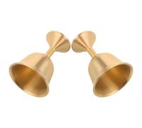 ABOOFAN Stemmed Cups with Comfortable Grip and Lasting Durability, Medieval Style 2pcs Brass Goblets Set Vintage Gold Drinkware for Renaissance Wedding Toasts and Holiday Parties