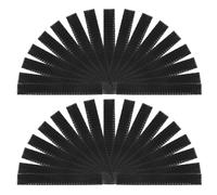 ABOOFAN Stretchable Makeup Brush Covers Protects Bristles 200pcs Plastic Mesh Flexible Makeup Brush Protector in Black for Travel and On-the-go Touch-ups