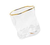 ABOOFAN Stylish Gold Rim Whiskey Glass Elegant Wine Cup Japanese Design Perfect for Festivals