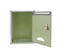 ABOOFAN Suggestion Box Silver Wall-mounted Aluminum Alloy with Lock Design Security Ballot Box Sturdy and Secure for Office and Occasions
