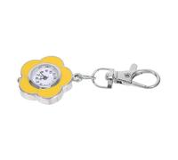 ABOOFAN Sunflower Shaped Nurse Lapel Pin Fob Watch with Quartz Movement and Handsfree Keychain Clip Lightweight Design for Nursing Shifts and Student Exams