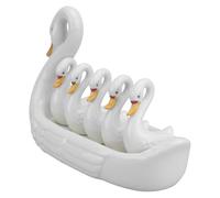 ABOOFAN Tableware Accessory Swan Shaped White for Home and Restaurant Ceramic Chopsticks Holder Tray 5 Pieces Kitchen Table Decor