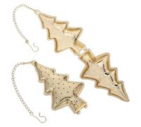 ABOOFAN Tea Infuser Festive Christmas Design 2pcs Stainless Steel Tree Shape with Chain Charm Efficient Filtering and Thorough Filtration for Loose Leaf Tea for Household and Home Use