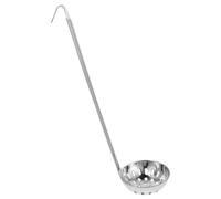 ABOOFAN Thickened Stainless Steel Slotted Spoon with Long Handle and Hanging Hook for Easy Storage, Serving and Straining in Home Kitchens and Kitchen Serving, Sturdy Metal Cooking Utensil