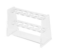 ABOOFAN Transparent Acrylic Laboratory Test Tube Rack Double-layer Organizer Stand for Scientific Research Industrial and Educational Use with Label Marking