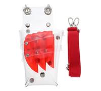 ABOOFAN Transparent PVC Hairdresser Scissors Pouch Capacity Barber Comb Storage Bag Waist Organizer for Salon Tools Professional Hair Cutting Tool Holder in Red