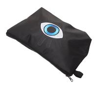 ABOOFAN Travel Makeup Bag with Evil Eye Print, Portable Black Polyester Cosmetic Bag for Organizing Accessories and Holding Toiletries, for Travel and Fitness Use