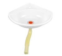 ABOOFAN Triangular Corner Sink Wall Mounted Plastic Wash Basin Small Cloakroom Basin for Bathroom Rv Balcony Vanity Cabinet Toilets