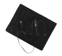 ABOOFAN USB Even Heat Distribution Carbon Fiber Adjustable Pet Heating Pad with 3-level, Portable and Waterproof Black Warming Mat for Cats and Pets for Travel and Outdoor Use