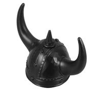 ABOOFAN Viking Horn Helmet for Adults, Lightweight Comfortable Black Plastic Horned Hat, Medieval Style Party Headgear Decoration for Carnival and Halloween Costume