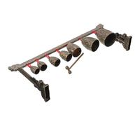 ABOOFAN Vintage Chinese Antique Bell Instrument Percussion Chime with Seven Round Bells Clear Melodious Sound for Home Decor and Rhythm Practice Compact Craft Musical Ornament