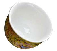 ABOOFAN Vintage Chinese Style Ceramic Tea Cup 130ml Enamel Color Small Household Teaware Delicate Drinking Cup for Tea and Spirits